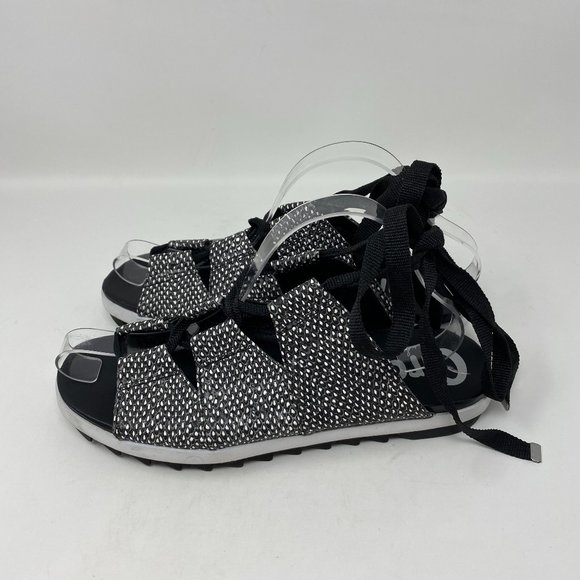 Circus Sam Edelman Riley Sandal Women's 9M Strappy Laced Platform Black Contrast - Picture 2 of 14